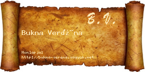 Bukna Veréna névjegykártya